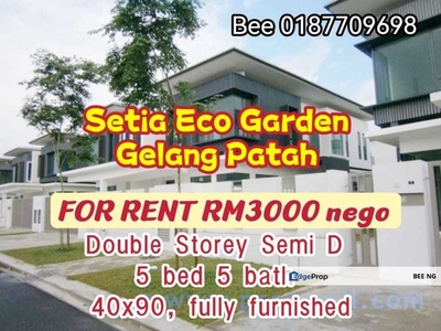 Setia Eco Garden Gelang Patah 2 Storey Semi D Fully Furnished