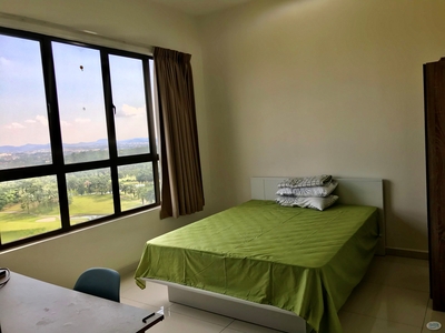 GOLF VIEW Fully Furnish Master room with Subsidy Electric & Water Free WiFi for rent at Bukit Rahman Putra, Sungai Buloh