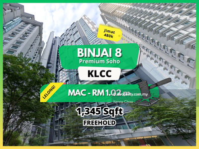 Bank Auction Save Rm480k Freehold Binjai 8 Premium Soho @ KLCC