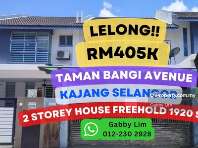 Lelong Super Cheap 2 Storey House @ Taman Bangi Avenue Kajang Selangor