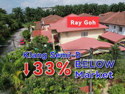Semi-D at Klang (Taman Mesra) 33% Below Market Value, Cash Back 355k