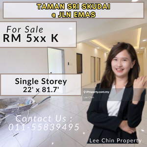 Taman sri skudai jalan emas single storey with attic floor for sale