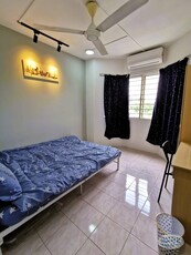 ✅1 mins to HELP University, Queen Size Medium AC Room, Fully Furnished✅Damai Apartment, Subang Bestari