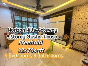 3 Storey Cluster House Horizon Hills For Sale