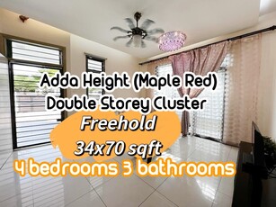 Double Storey Cluster House Adda Heights Maple Red For Sale