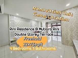 For Sale Double Storey at Rini Residence @ Mutiara Rini