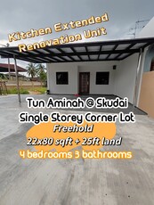 Single Storey Terrace Corner Ungku Tun Aminah for Sale