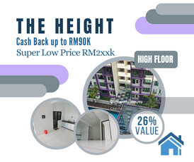 Below Value 26% Cash Back rm90k The Height Bukit Beruang Ayer Keroh