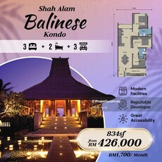 Cheapest Bali condo 2/3rooms @ Shah Alam