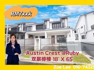 End lot 2 storey terrace house 18' X 65' in Austin Crest Ruby