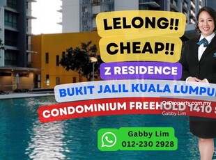 Lelong Super Cheap Condominium @ The Z Bukit Jalil Kuala Lumpur
