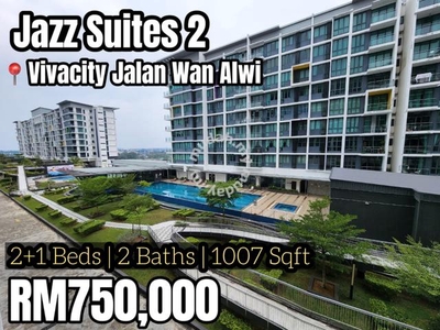 Jazz Suites 2 Vivacity 2+1 Beds 1007 Sqft Fully Furnished