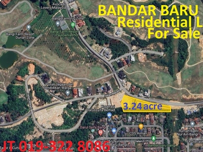 Bandar Baru Bangi Residential Land 3.24 Acre For Sale - Ideal For Residential Villas Development.
