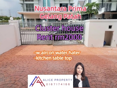 Nusantara prima cluster house gelang patah w aircon heater kitchen table top