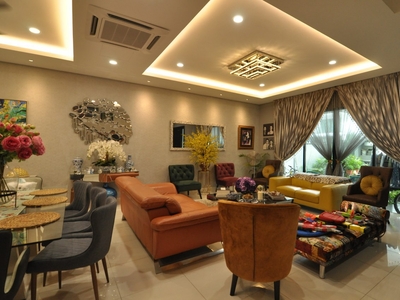 Fully Furnished Beautiful Interior 3 Storey Superlink Terrace House at Duta Villa Setia Alam Selangor For Sale