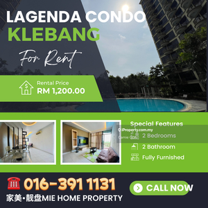 Lagenda Condo Klebang fully furnished unit for rent