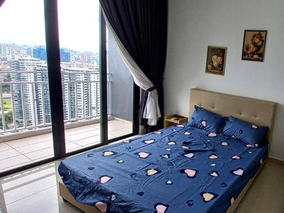 Middle Room with Private Balcony Guy Unit For rent at The Hamilton Condominium Next To Seri Rampai LRT