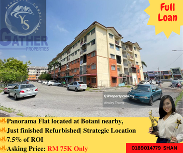 Partially funished Botani Flat full loan suitable for investment ipoh