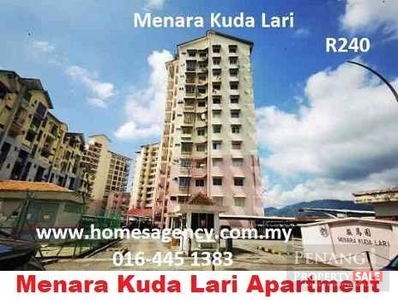 Ref:972, Menara Kuda Lari Apartment with 2 car parks nearby KOMTAR, General Hospital, Turf Club