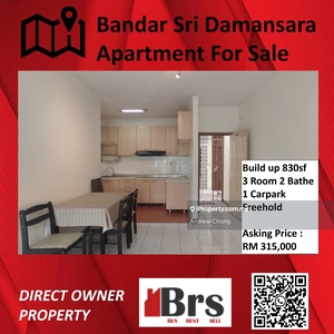 Apartment at Sd Tiara Bandar Sri Damansara for Sale