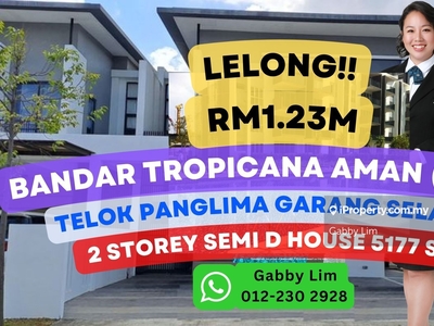 Lelong Super Cheap Semi D House @ Bandar Tropicana Aman Selangor