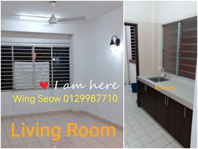 2 carparks Sri Kejora apartment Subang Bestari Build in kitchen cabinet