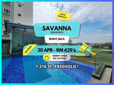 Bank Lelong Auction Freehold 3 Car Park Savanna Condo @ Bukit Jalil KL