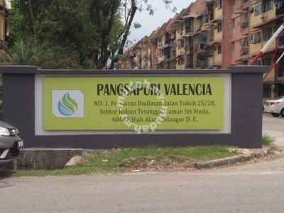 【 Below RM200K】Valencia Apartment @ Sri Muda Shah Alam for SALE
