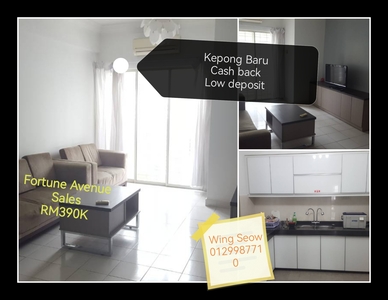 Fortune Avenue Condominium for sales low floor 1137 sqft Kepong Baru Metroprima