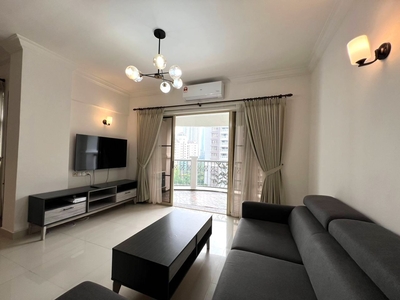 Fully furnished, high floor, pool view unit with balcony