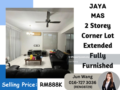 Jaya Mas, 2 Storey Corner Lot, Fully Furnished, Fully Extended, 5 Bed