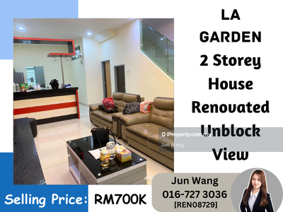 La Garden, 2 Storey House, Renovated, Unblock View, Fully Furnished