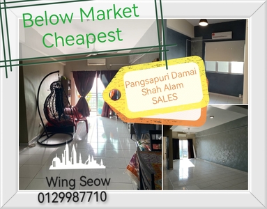 Pangsapuri Damai Apartment Shah Alam lowest price Below Market 2 carpark Full loan