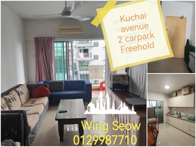 Partly furnished 2 carpark Kuchai Avenue Service residence for Sale Freehold