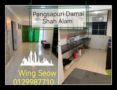 Shah Alam Pangsapuri Damai Apartment for Sales Renovated lower floor