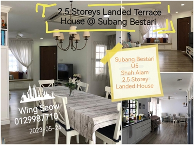 Subang Bestari U5 2.5 storeys Landed Terrace house For Sale Fully furnished Renovated Shah Alam