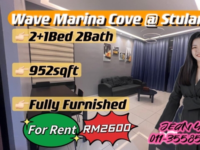 Wave Marina Cove Stulang 2+1BR fully furnish