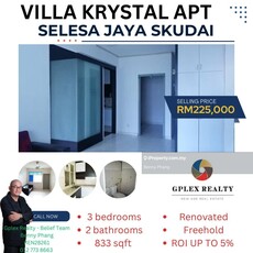 Full Loan Unit for Sell @ Villa Krystal Selesa Jaya 3 beds Below Marke