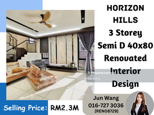 Horizon Hills, 3 Storey Semi D, Interior Design, Renovated, Gate Guard
