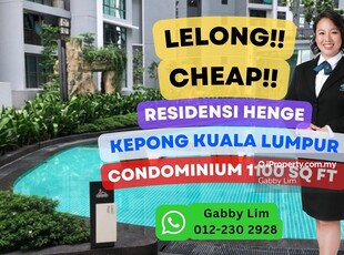 Lelong Super Cheap Condominium @ Henge Taman Metropolitan Kepong KL