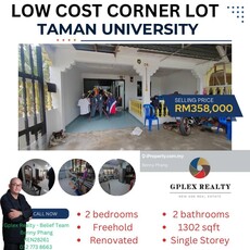Single Storey Low Cost Corner lot for Sell @ Taman University Kejayaan