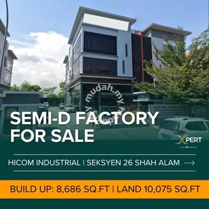 3sty Semi-D Factory Hicom Industrial Park, Sec 26 Shah Alam Subang