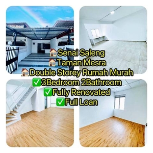 Senai Saleng Taman Mesra Double Storey Terrace Renovated Indahpura