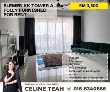 Elemen Tower A | Fully Furnished | Corner | For Rent