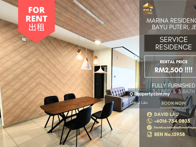 Marina Residence 4room Full Furnish Condo @Bayu Puteri JB