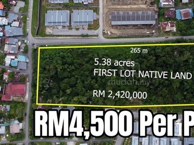 NATIVE Land 5.38 Acres @ Jalan Bangau near Normah Medical Specialist