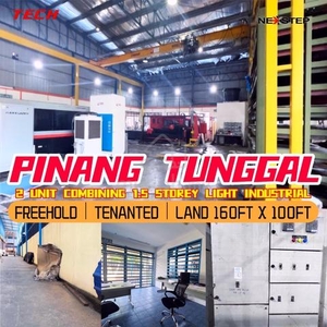 PINANG TUNGGAL 2 UNIT COMBINED 1.5 STOREY LIGHT INDUSTRIAL Nr KEMPAS