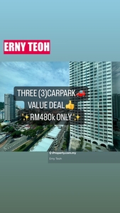 Value buy, cheap deal, high floor corner unit 3 car park rm480k only