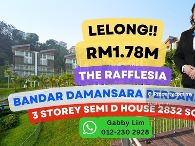 Lelong Super Cheap 3 Storey Semi D @ The Rafflesia Damansara Perdana