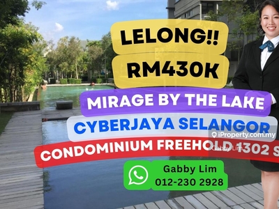 Lelong Super Cheap Condominium @ Mirage by The Lake Cyberjaya Sel